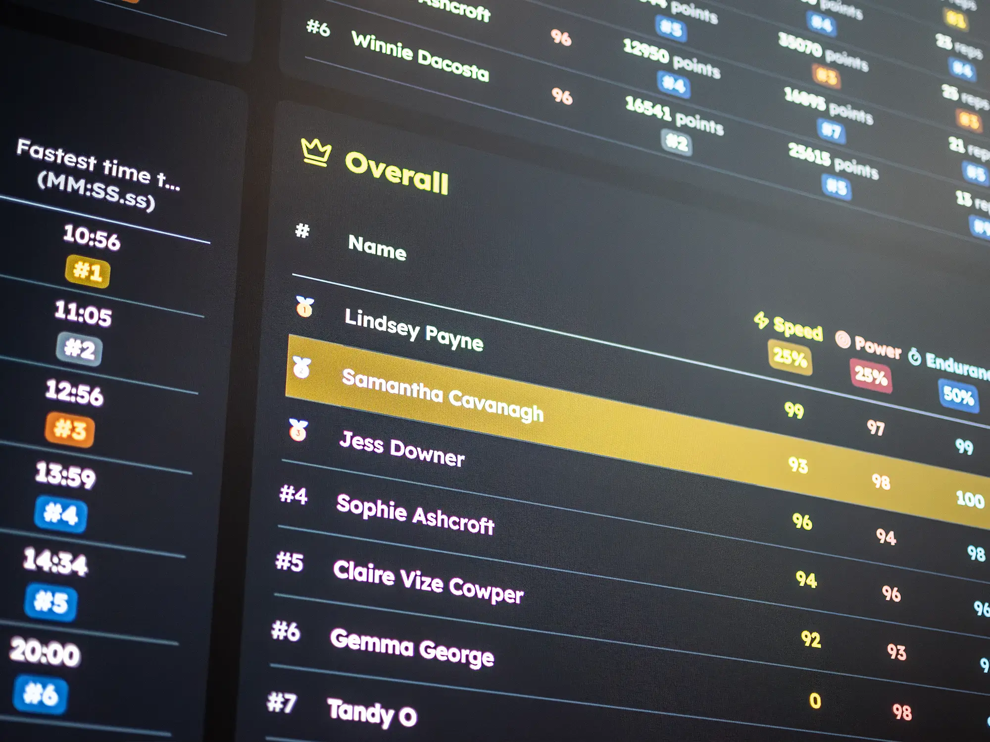 PALESTRA competition leaderboard